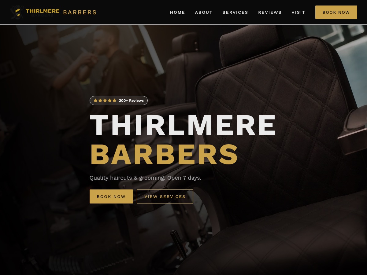Thirlmere Barbers website