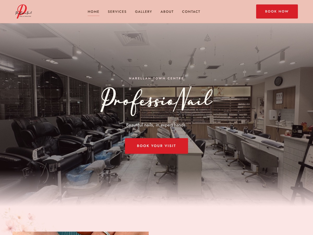 ProfessioNail Narellan website